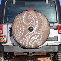 Polynesia Plumeria Lei Spare Tire Cover Beige Curves Motif LT7 Beige - Polynesian Pride
