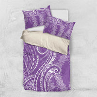 Polynesia Plumeria Lei Bedding Set Periwinkle Curves Motif LT7 US Twin 172cm x 218cm Periwinkle - Polynesian Pride