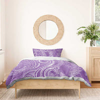 Polynesia Plumeria Lei Bedding Set Periwinkle Curves Motif LT7 - Polynesian Pride