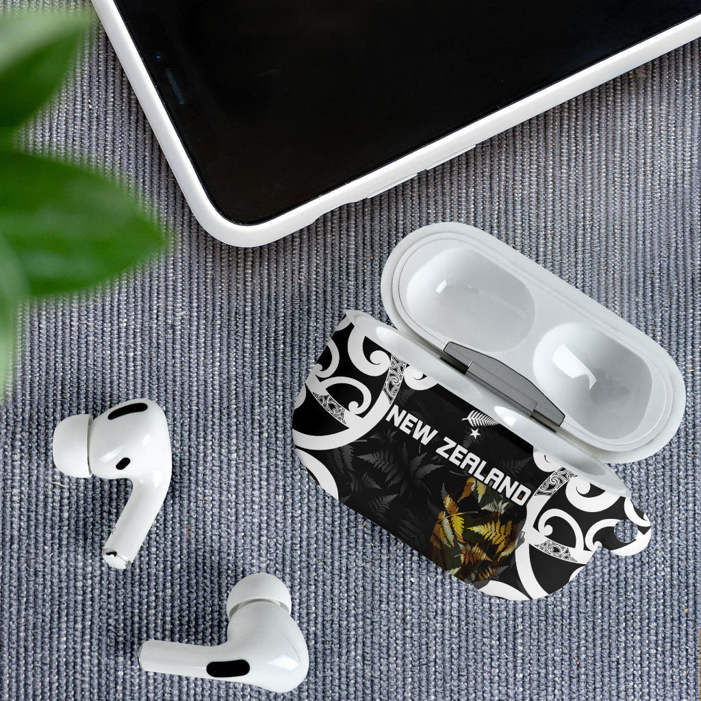 New Zealand WC2026 Black AirPods Case Silver Fern LT7 - Polynesian Pride