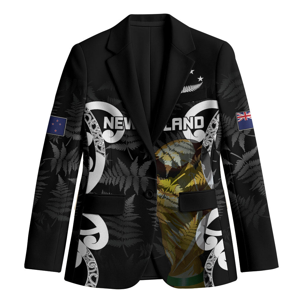New Zealand WC2026 Custom Black Blazer Silver Fern LT7 Unisex Black - Polynesian Pride