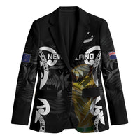 New Zealand WC2026 Custom Black Blazer Silver Fern LT7 Unisex Black - Polynesian Pride