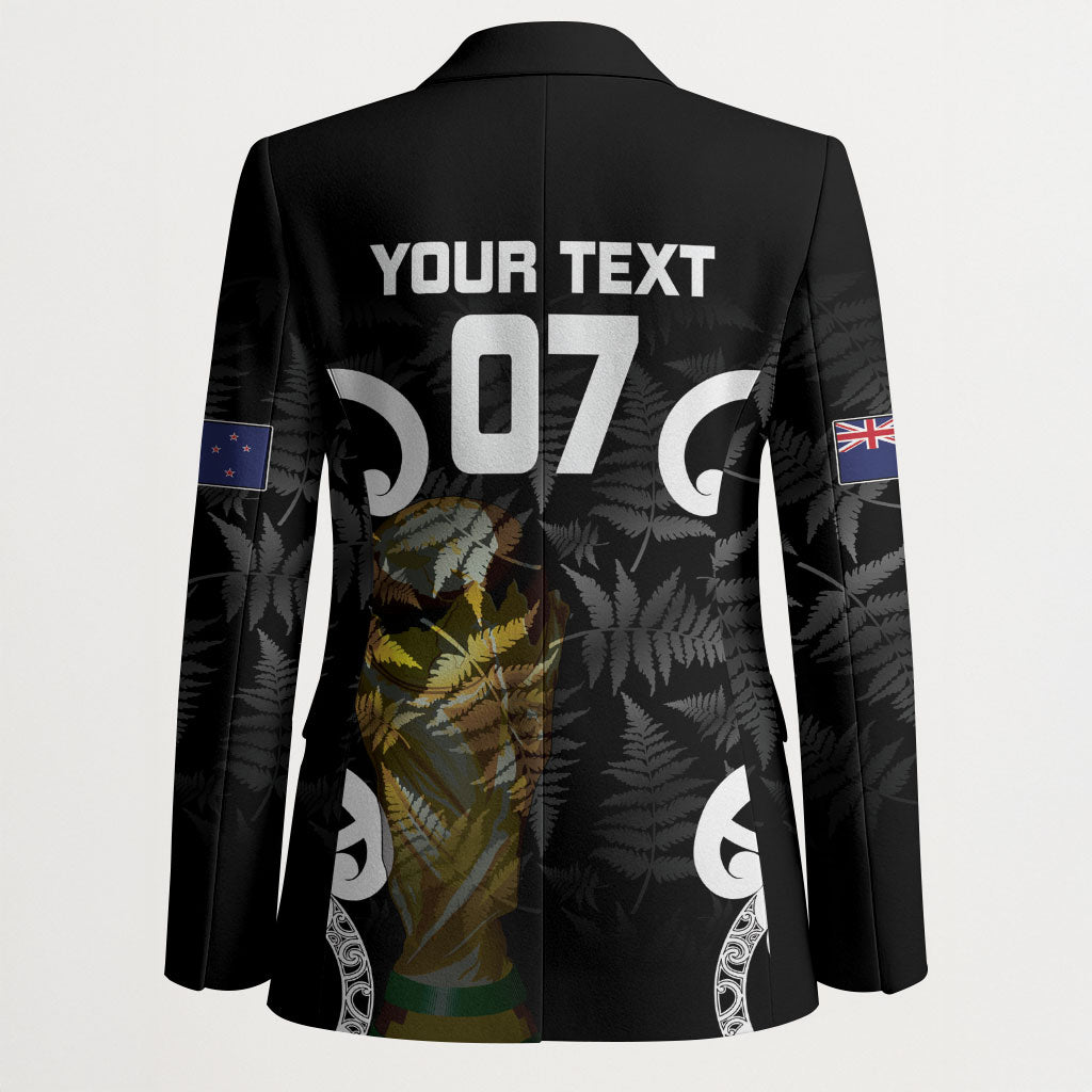 New Zealand WC2026 Custom Black Blazer Silver Fern LT7 - Polynesian Pride
