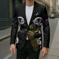 New Zealand WC2026 Custom Black Blazer Silver Fern LT7 - Polynesian Pride