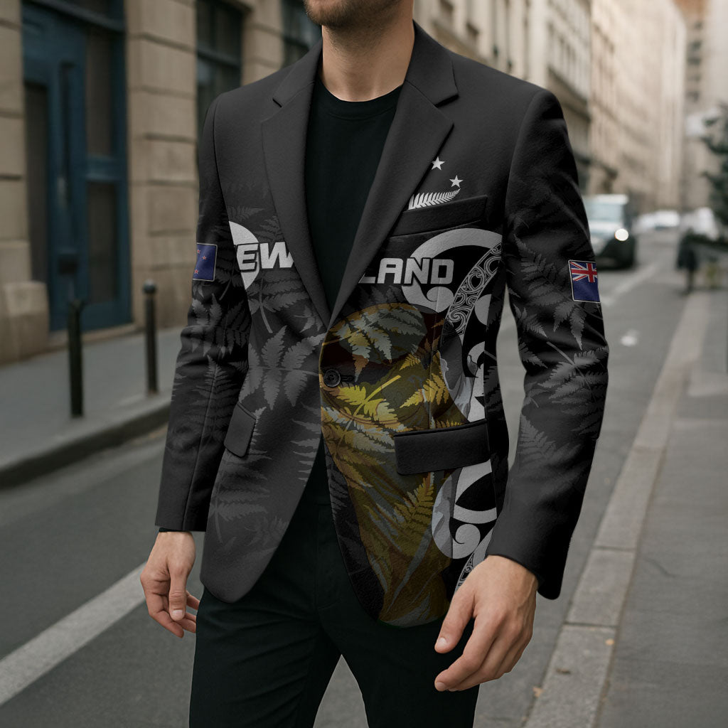 New Zealand WC2026 Custom Black Blazer Silver Fern LT7 - Polynesian Pride