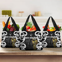 New Zealand WC2026 Black Grocery Bag Silver Fern LT7 3-pack One Size Black - Polynesian Pride