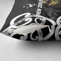 New Zealand WC2026 Black Pillow Cover Silver Fern LT7 - Polynesian Pride