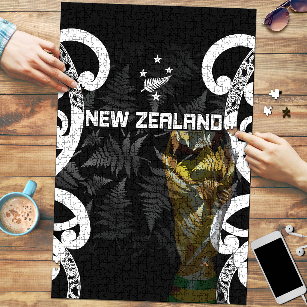 New Zealand WC2026 Black Puzzle Silver Fern LT7 Black - Polynesian Pride