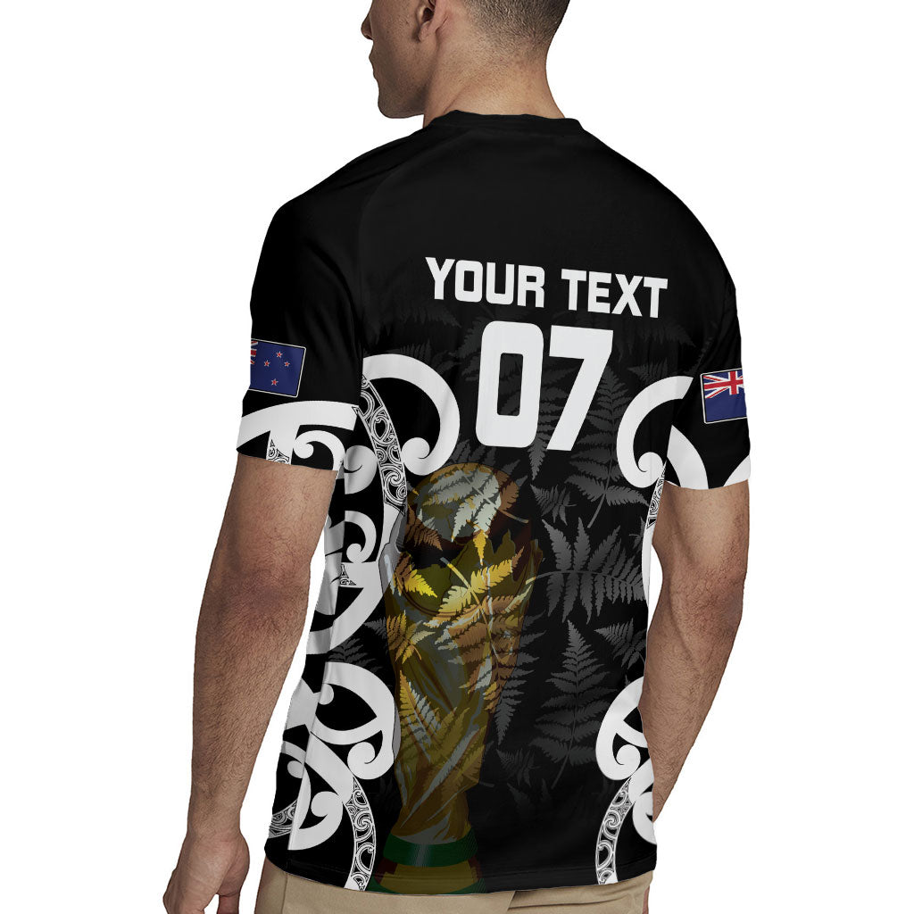 New Zealand WC2026 Custom Black Rugby Jersey Silver Fern LT7 - Polynesian Pride