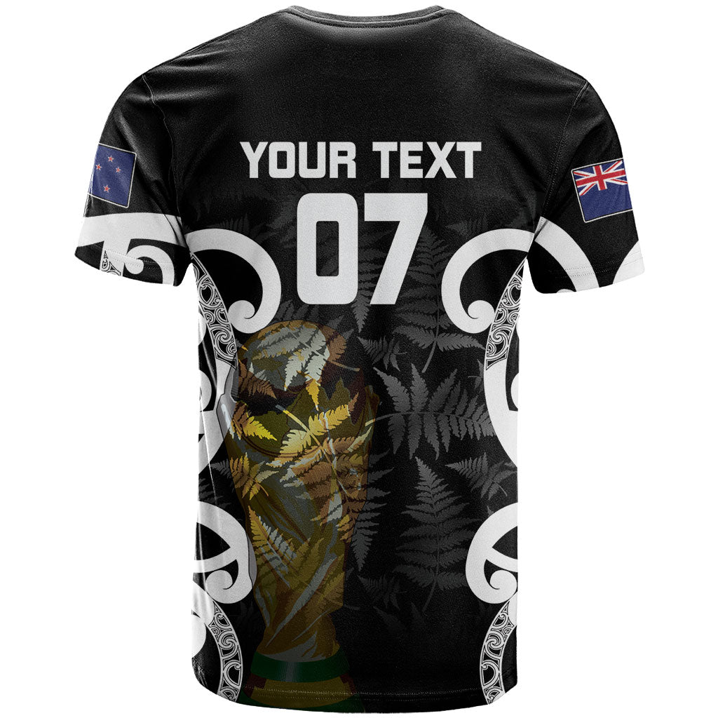 New Zealand WC2026 Custom Black T Shirt Silver Fern LT7 - Polynesian Pride
