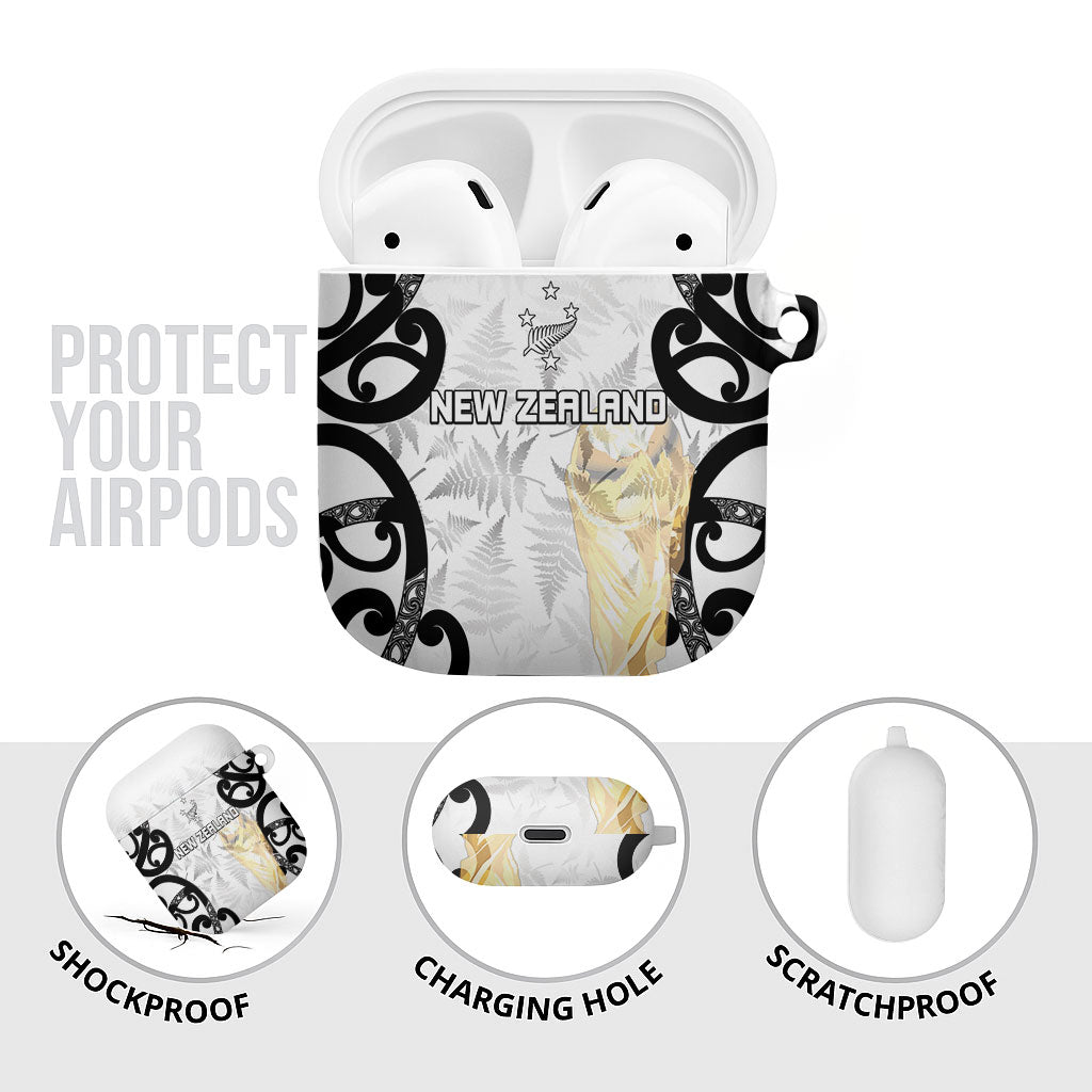 New Zealand WC2026 White AirPods Case Silver Fern LT7 - Polynesian Pride