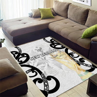 New Zealand WC2026 White Area Rug Silver Fern LT7 - Polynesian Pride
