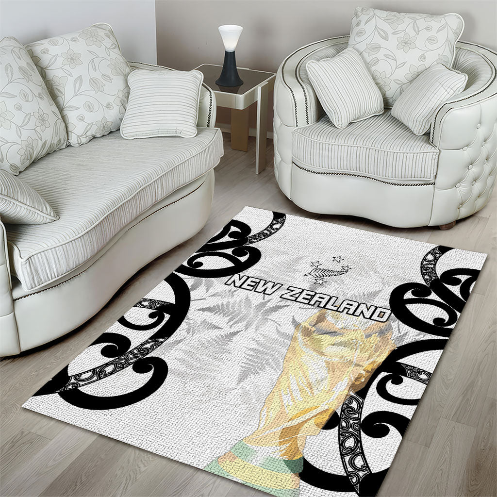 New Zealand WC2026 White Area Rug Silver Fern LT7 - Polynesian Pride