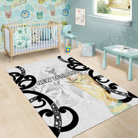 New Zealand WC2026 White Area Rug Silver Fern LT7 - Polynesian Pride