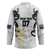 New Zealand WC2026 Custom White Hockey Jersey Silver Fern LT7 - Polynesian Pride