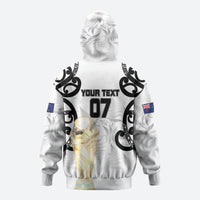 New Zealand WC2026 Custom White Hoodie Silver Fern LT7 - Polynesian Pride