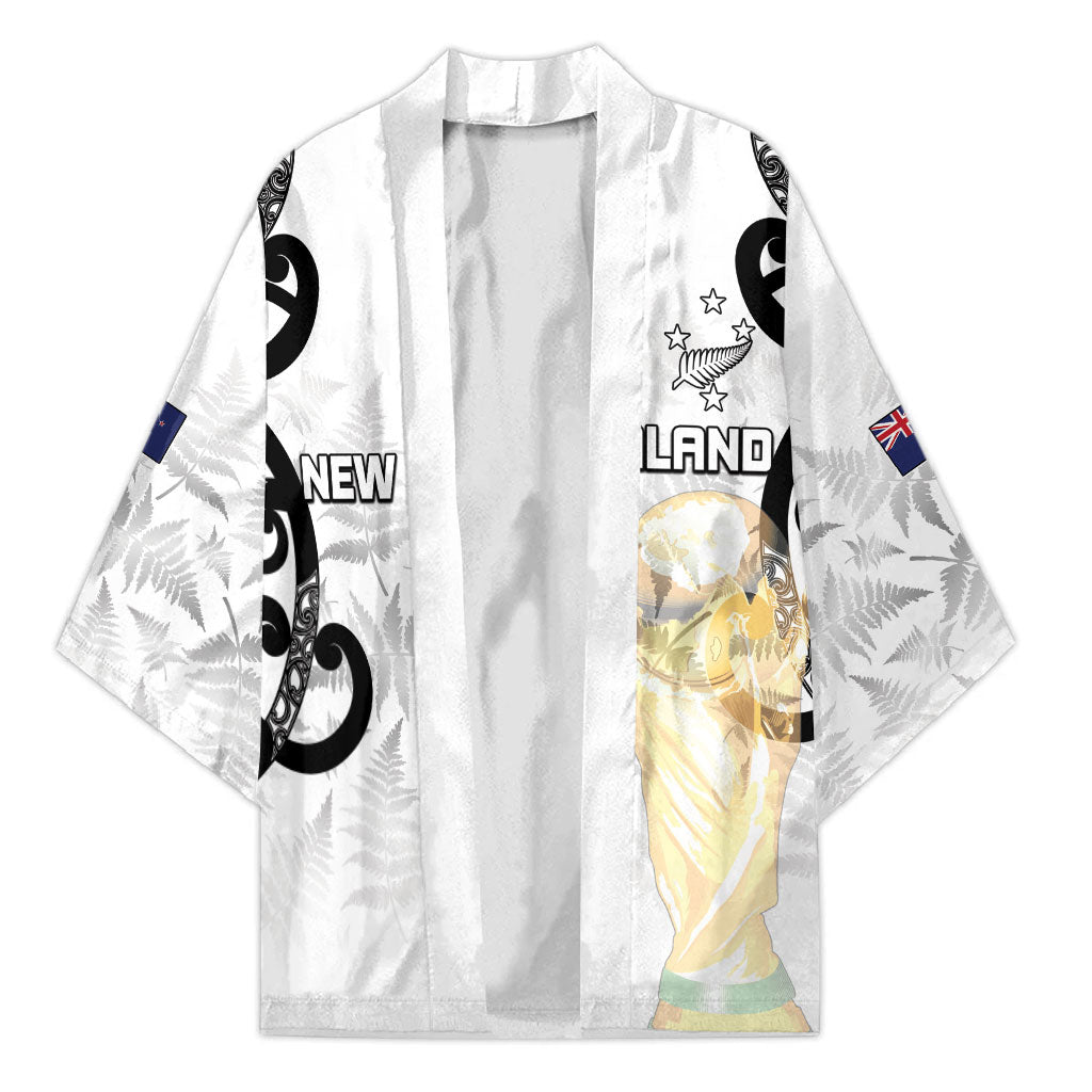 New Zealand WC2026 Custom White Kimono Silver Fern LT7 Unisex White - Polynesian Pride
