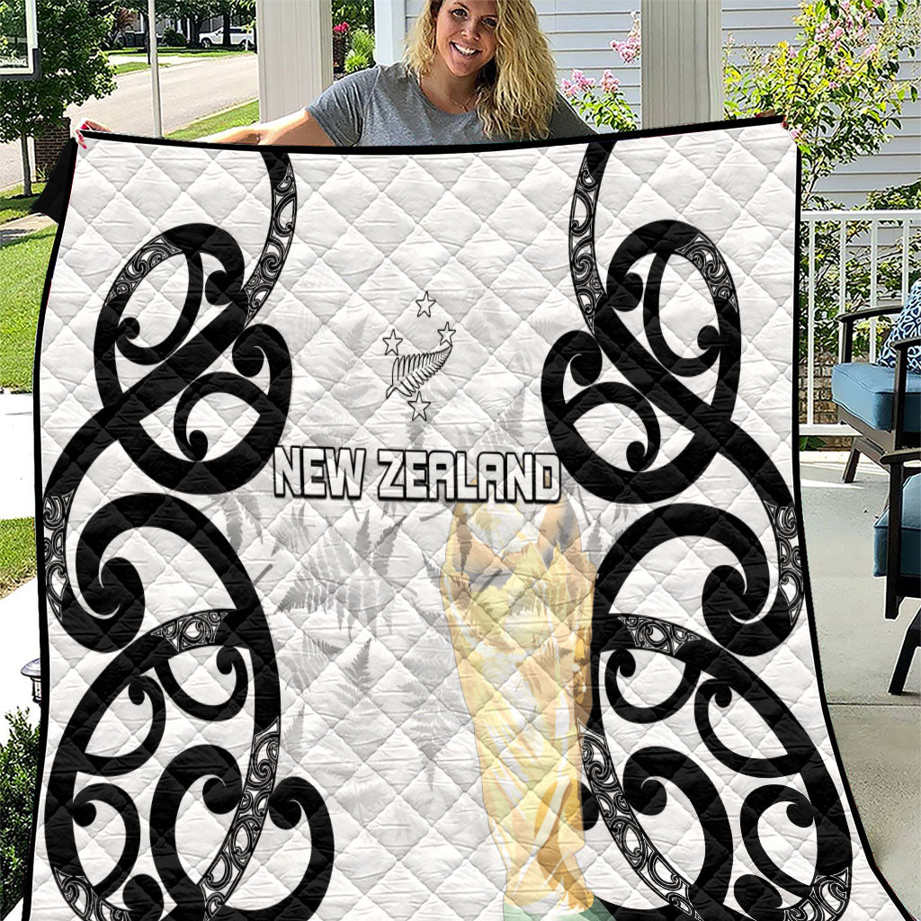 New Zealand WC2026 White Quilt Silver Fern LT7 White - Polynesian Pride