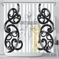 New Zealand WC2026 White Shower Curtain Silver Fern LT7 - Polynesian Pride