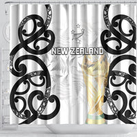 New Zealand WC2026 White Shower Curtain Silver Fern LT7 - Polynesian Pride