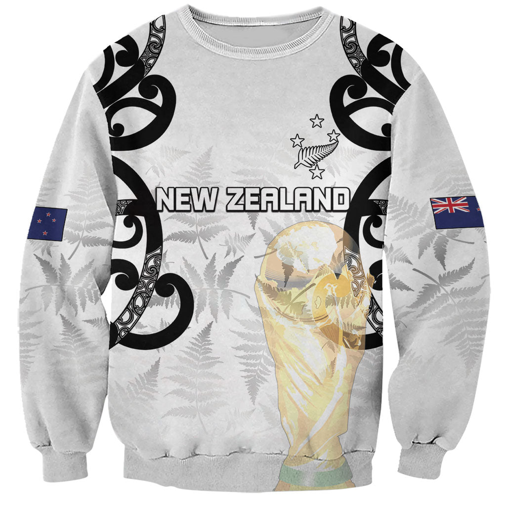 New Zealand WC2026 Custom White Sweatshirt Silver Fern LT7 Unisex White - Polynesian Pride