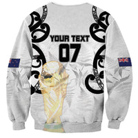 New Zealand WC2026 Custom White Sweatshirt Silver Fern LT7 - Polynesian Pride