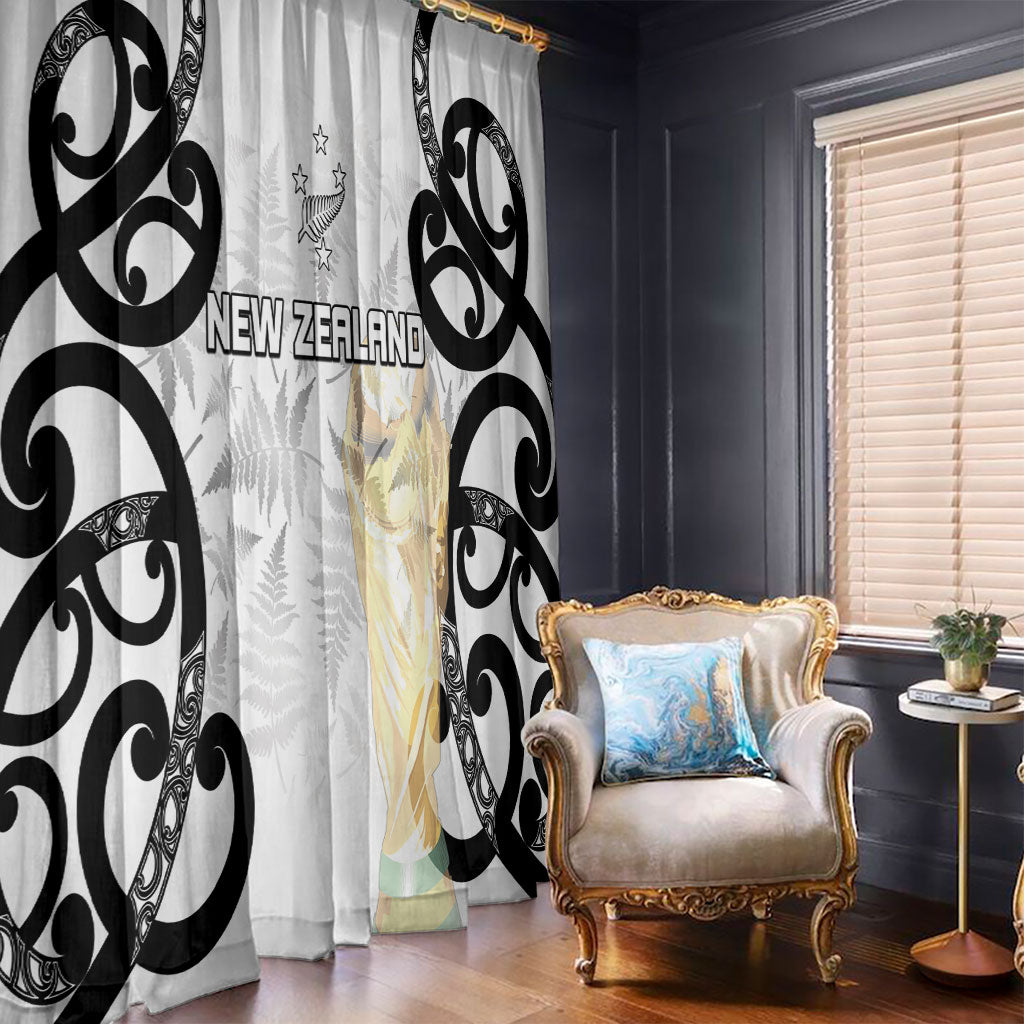 New Zealand WC2026 White Window Curtain Silver Fern LT7 - Polynesian Pride