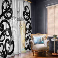 New Zealand WC2026 White Window Curtain Silver Fern LT7 - Polynesian Pride