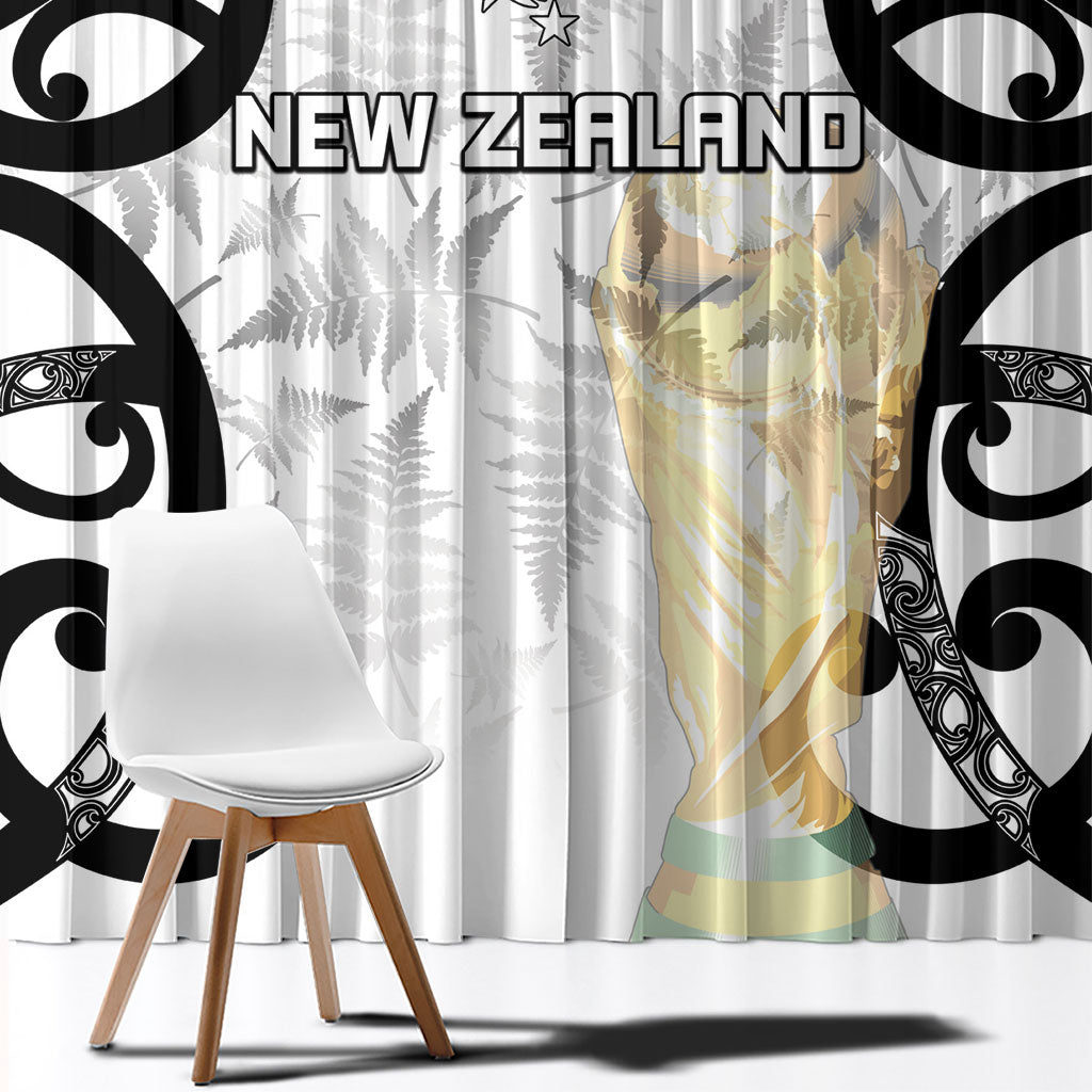 New Zealand WC2026 White Window Curtain Silver Fern LT7 - Polynesian Pride