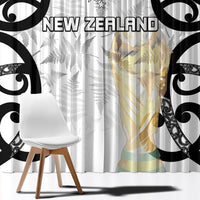 New Zealand WC2026 White Window Curtain Silver Fern LT7 - Polynesian Pride