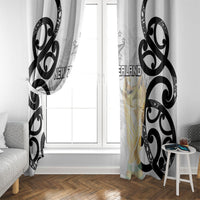 New Zealand WC2026 White Window Curtain Silver Fern LT7 - Polynesian Pride