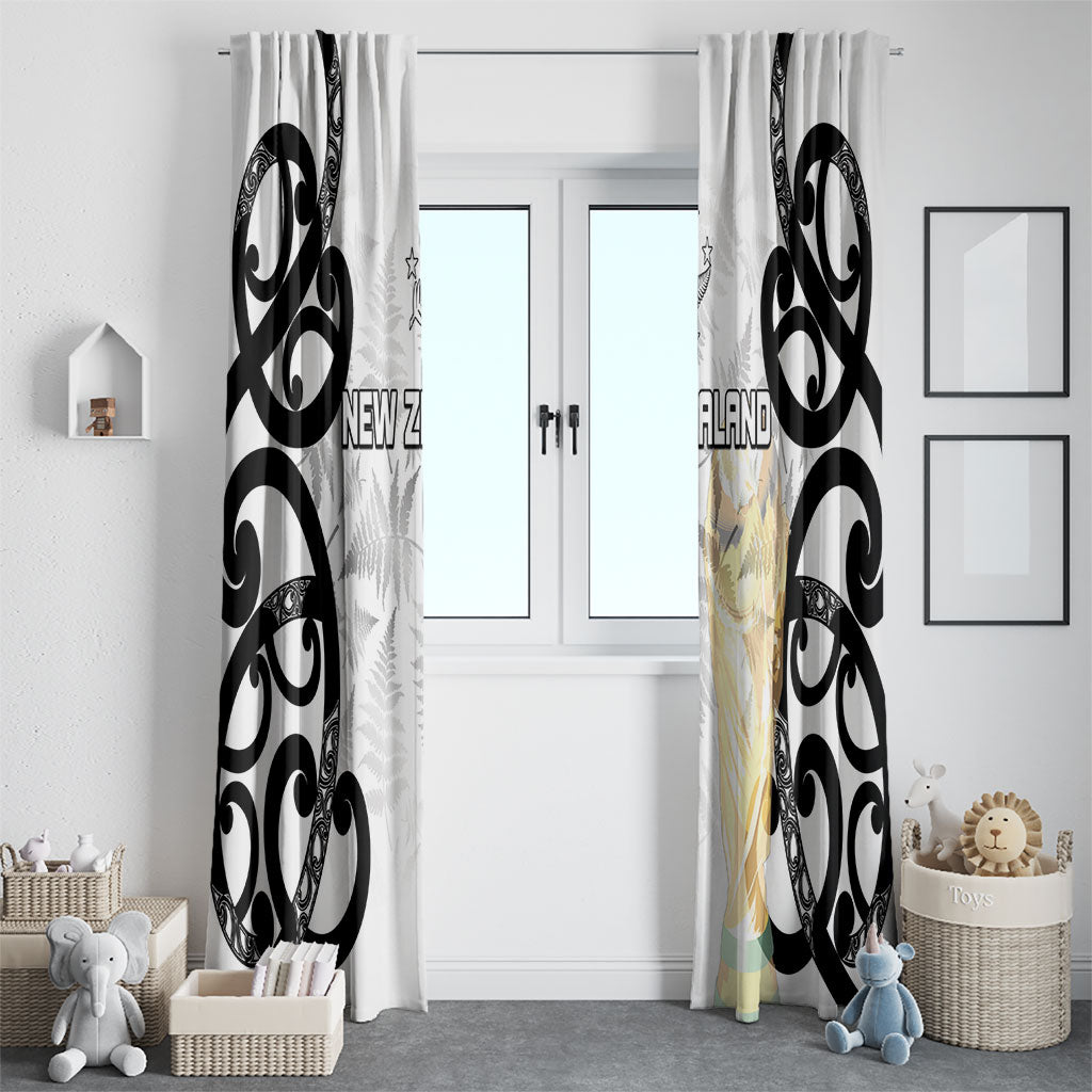 New Zealand WC2026 White Window Curtain Silver Fern LT7 - Polynesian Pride