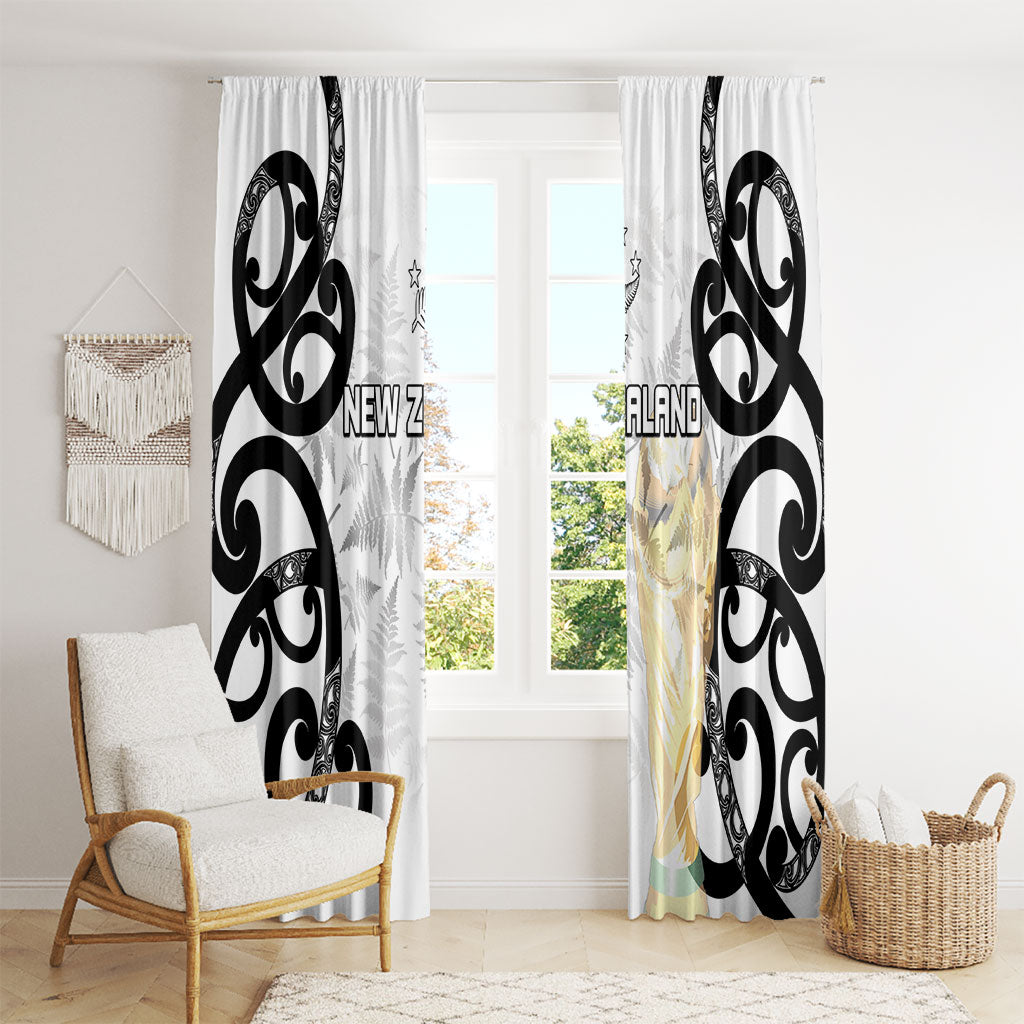 New Zealand WC2026 White Window Curtain Silver Fern LT7 - Polynesian Pride