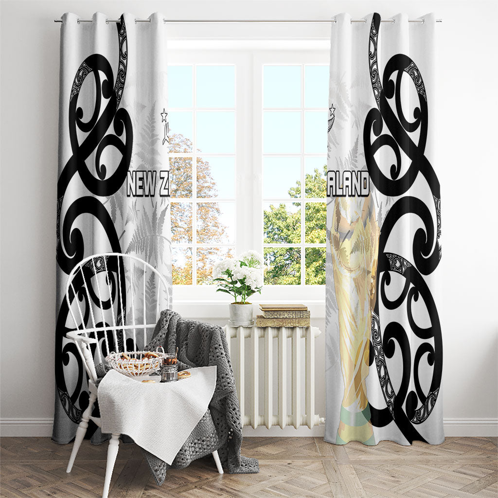 New Zealand WC2026 White Window Curtain Silver Fern LT7 - Polynesian Pride