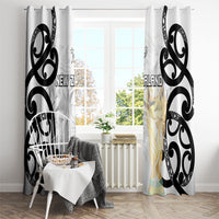 New Zealand WC2026 White Window Curtain Silver Fern LT7 - Polynesian Pride