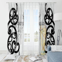 New Zealand WC2026 White Window Curtain Silver Fern LT7 - Polynesian Pride