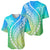 Polynesian Pride Baseball Jersey Turtle Hibiscus Luxury Style - Gradient Blue LT7 - Polynesian Pride