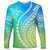 Polynesian Pride Long Sleeve Shirt Turtle Hibiscus Luxury Style - Gradient Blue LT7 Unisex Blue Green - Polynesian Pride