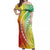 Polynesian Pride Off Shoulder Maxi Dress Turtle Hibiscus Luxury Style - Reggae LT7 Women Reggae - Polynesian Pride