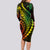 Polynesian Pride Long Sleeve Bodycon Dress Turtle Hibiscus Luxury Style - Reggae Ver2 LT7 - Polynesian Pride