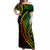 Polynesian Pride Off Shoulder Maxi Dress Turtle Hibiscus Luxury Style - Reggae Ver2 LT7 Women Reggae - Polynesian Pride