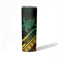 Polynesian Pride Skinny Tumbler Turtle Hibiscus Luxury Style - Reggae Ver2 LT7 - Polynesian Pride