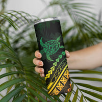 Polynesian Pride Skinny Tumbler Turtle Hibiscus Luxury Style - Reggae Ver2 LT7 - Polynesian Pride