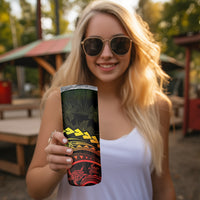 Polynesian Pride Skinny Tumbler Turtle Hibiscus Luxury Style - Reggae Ver2 LT7 - Polynesian Pride