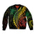 Polynesian Pride Sleeve Zip Bomber Jacket Turtle Hibiscus Luxury Style - Reggae Ver2 LT7 Unisex Reggae - Polynesian Pride