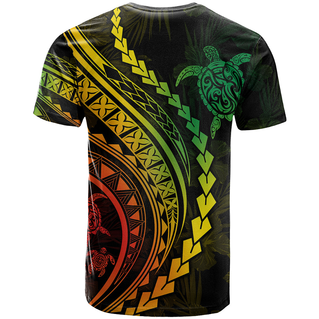 Polynesian Pride T Shirt Turtle Hibiscus Luxury Style - Reggae Ver2 LT7 - Polynesian Pride