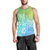 Polynesia Men Tank Top Plumeria Blue Gradient Curves LT7 - Polynesian Pride