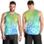 Polynesia Men Tank Top Plumeria Blue Gradient Curves LT7 - Polynesian Pride