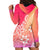 Polynesia Hoodie Dress Plumeria Pink Gradient Curves LT7 - Polynesian Pride