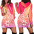 Polynesia Hoodie Dress Plumeria Pink Gradient Curves LT7 - Polynesian Pride